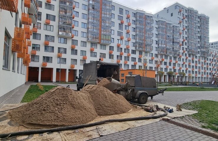 Стяжка пола по адресу: Люберцы, дачный посёлок Красково