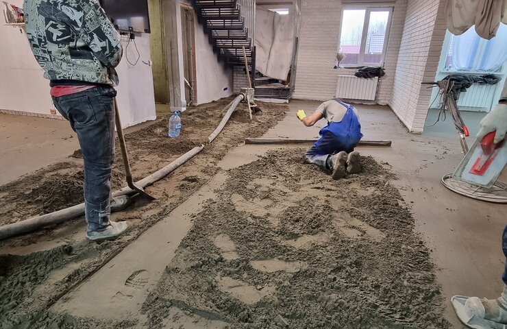 Стяжка пола в Богородском городском округе, ДНП Изумрудная Поляна