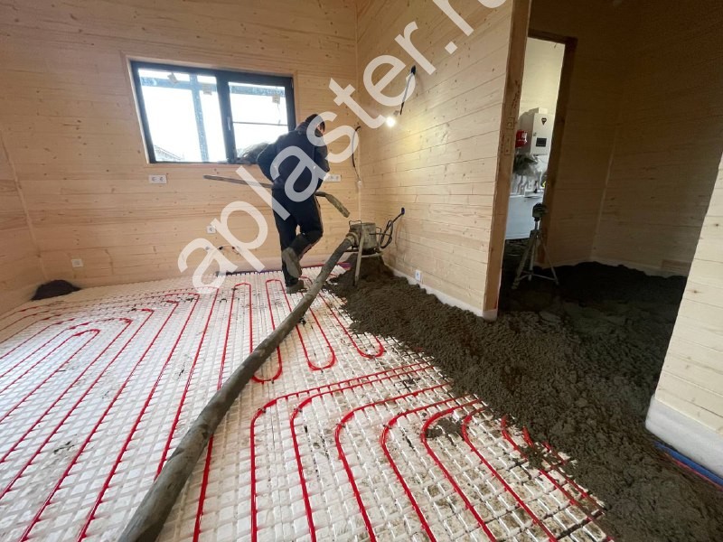 Быстрое высыхание полусухой стяжки в каркасном доме